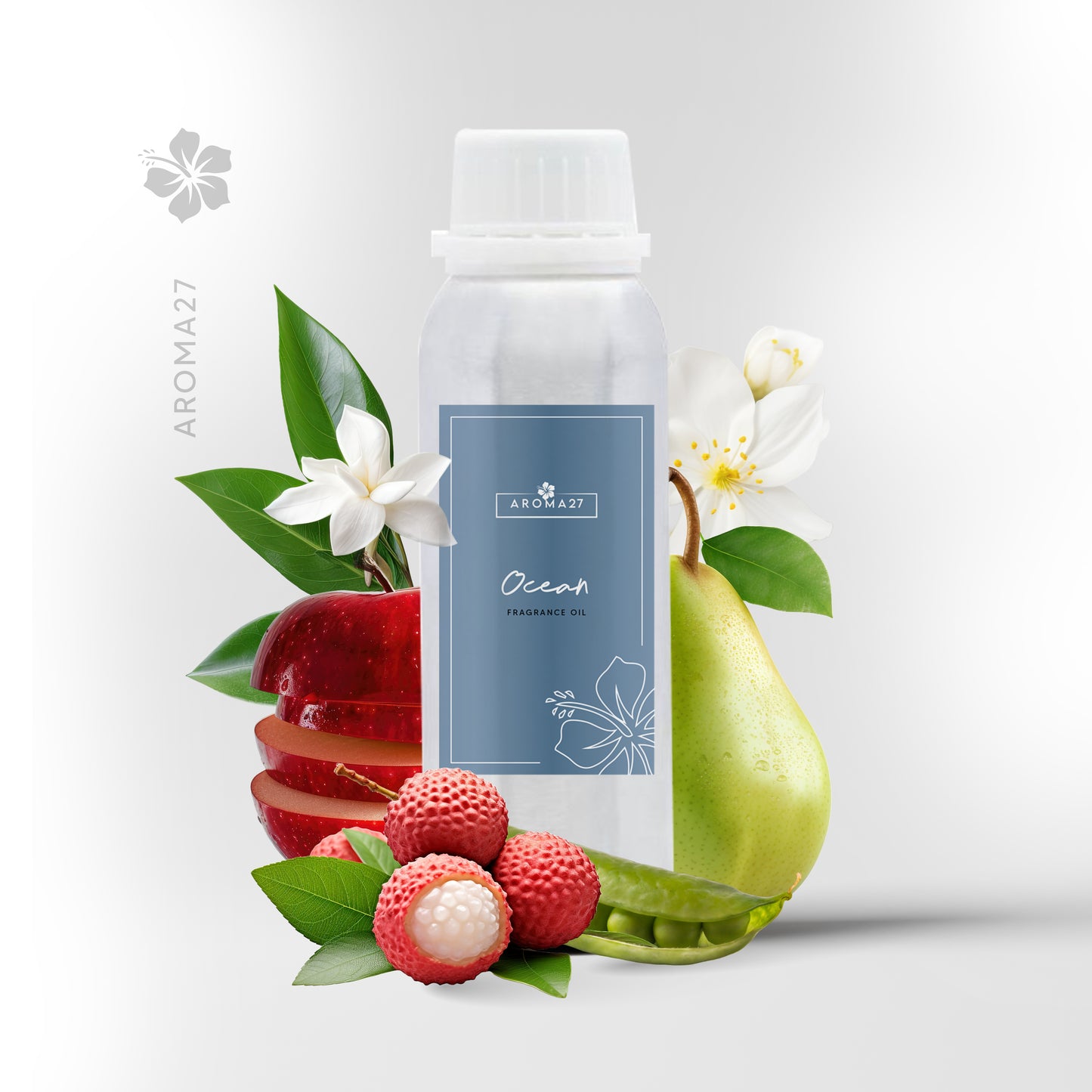 Immerse yourself in the serenity of the Ocean fragrance of Aroma 27, an olfactory ode to the mystery and majesty of the ocean. This exclusive perfume takes you on a sensory journey, starting with refreshing high notes of Pear, Litchi, Red Apple and Orange Mandarin, evoking the sparkling freshness of the waves breaking …