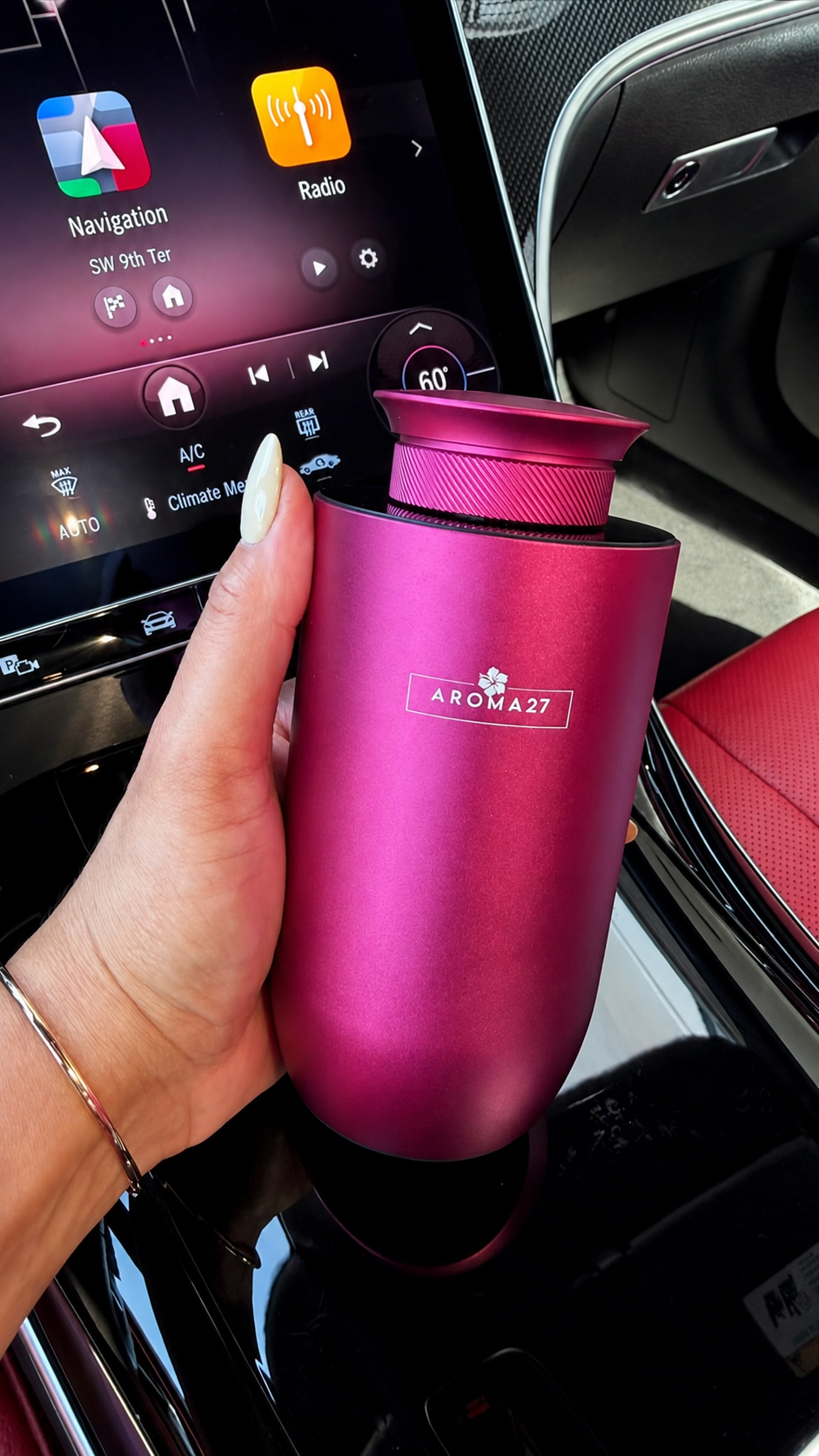 Scent Car Oil Diffuser Pink