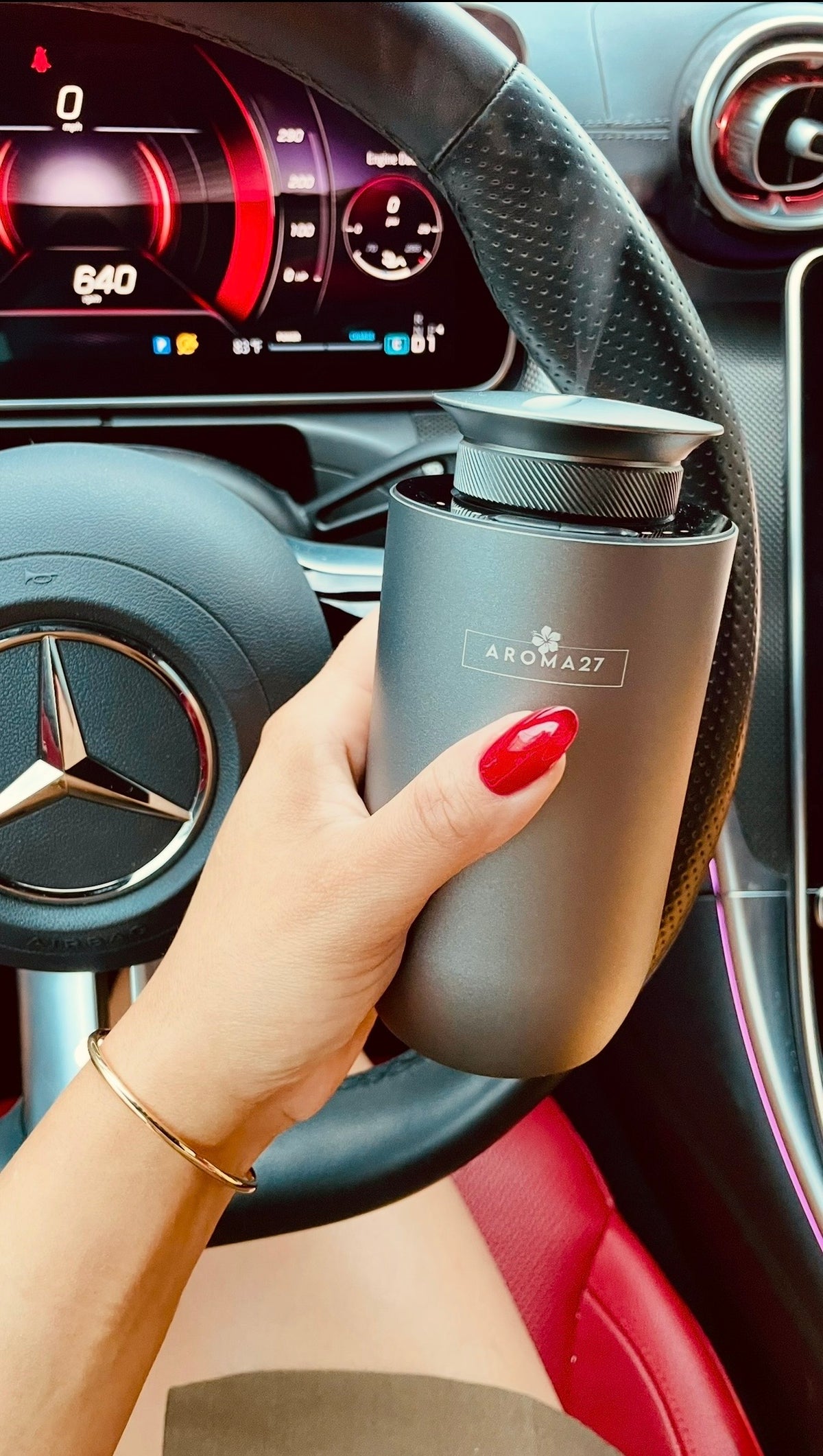 Scent Car Oil Diffuser Pewter