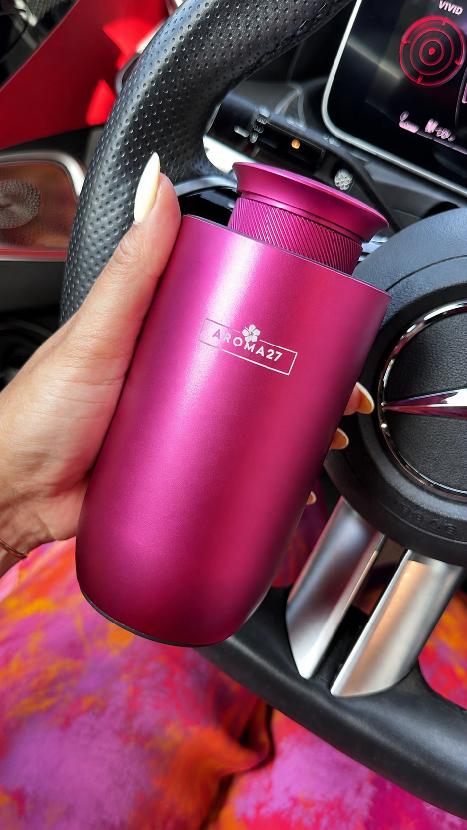 Scent Car Oil Diffuser Pink