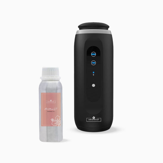 "Transform any space with the Aroma27 plugin diffuser, which includes a 200 ml aroma bottle. This advanced diffuser is not only controlled via Bluetooth, but also has a light sensor to automatically adjust to the darkness, creating a relaxing and luxurious atmosphere. Its compact and versatile design allows you to place it in multiple spaces of your home or office. In addition, it covers wide areas of up to 900 square feet, keeping the environment with a continuous and long-lasting fragrance. This diffuser 